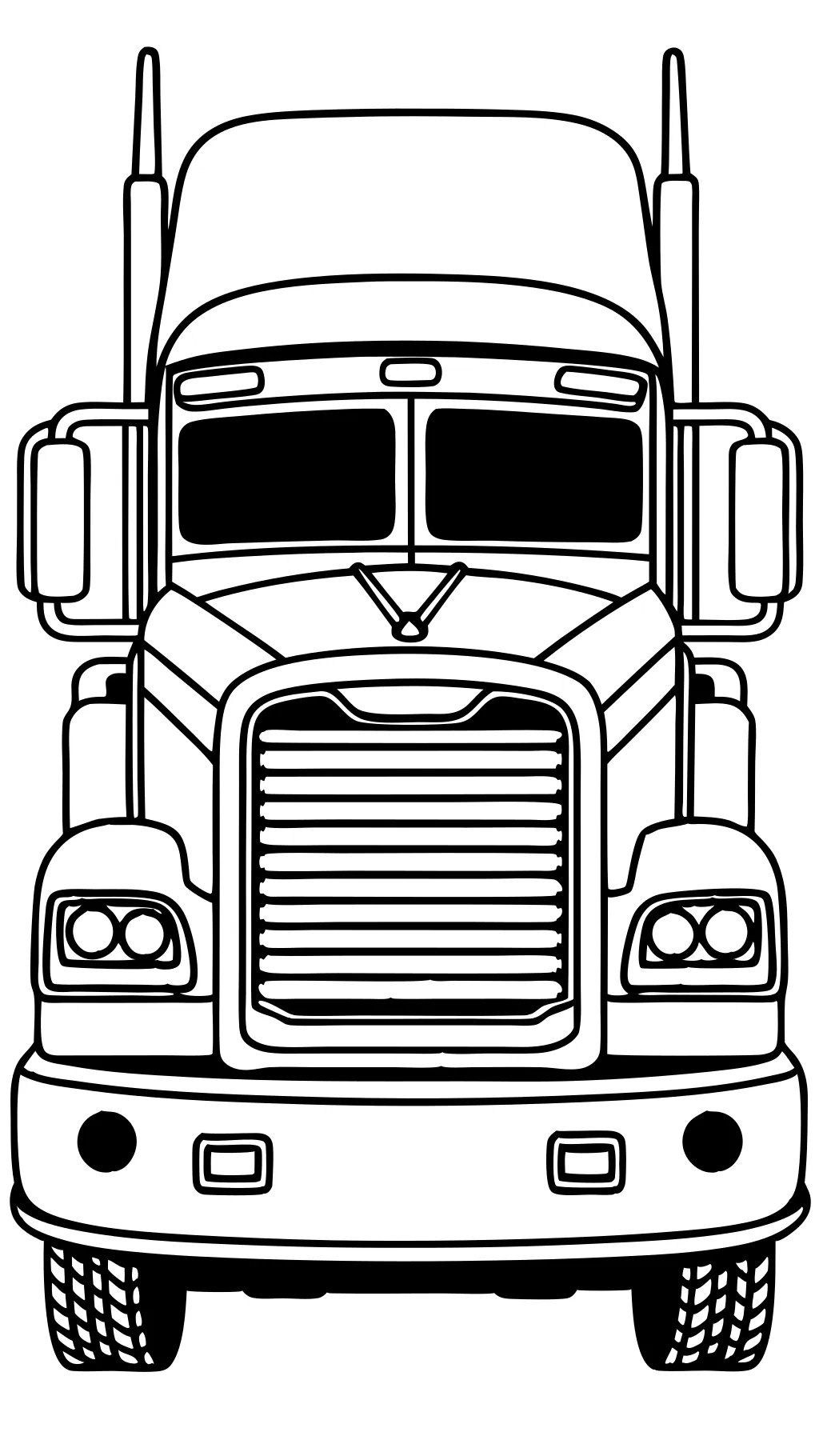 semi truck coloring pages printable